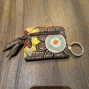 Vera Bradley Keychain Wallet Pouch Zip ID Case